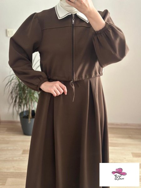 فستان خريفي قطعتين  <br> <span class='text-color-warm'>سيتوفر قريباً</span>